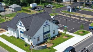 New Construction People's Bank - Bank roofing installation